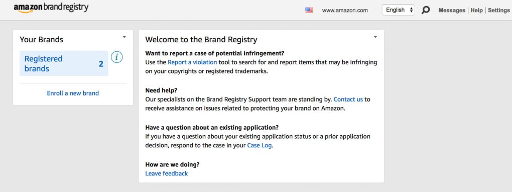 amazon brand registry